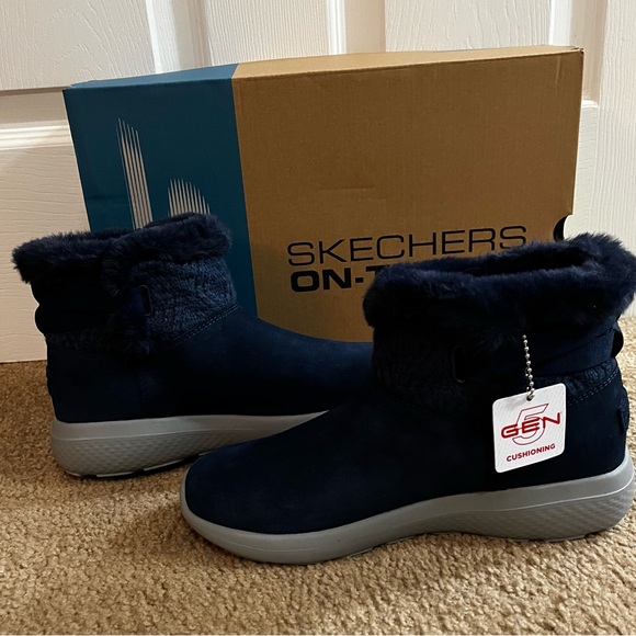 Skechers Shoes - Skechers/On The Go City/NWT Women's Navy Boots Water Repellent size 7